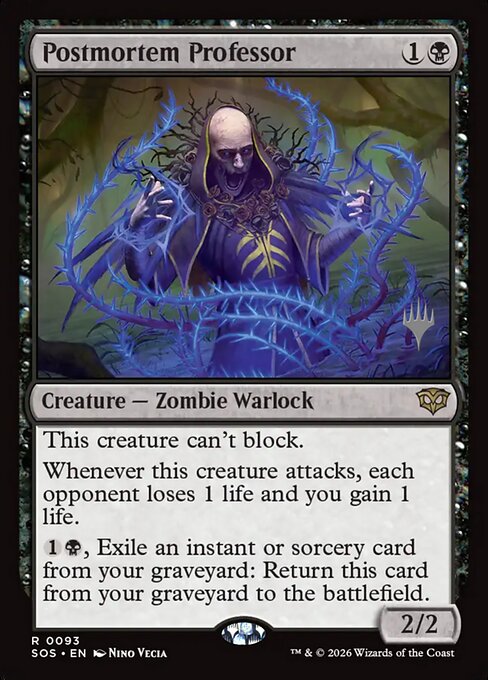 Postmortem Professor - Secrets of Strixhaven Promos (PSOS) #93p [Foil] [Foil]