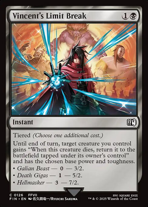 Vincent's Limit Break - Final Fantasy (FIN) #126 [Foil] [Foil]