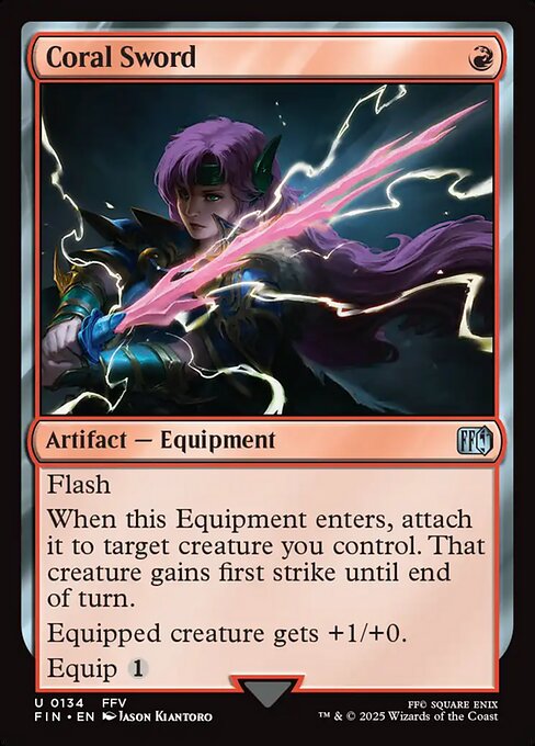 Coral Sword - Final Fantasy (FIN) #134 [Foil] [Foil]