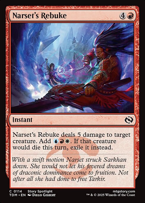 Narset's Rebuke - Tarkir: Dragonstorm () #114 [Foil] [Foil]