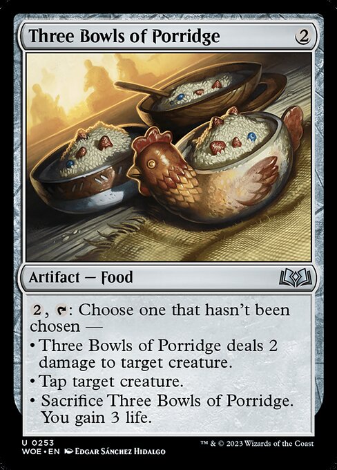 Three Bowls of Porridge - Wilds of Eldraine () #253 [Foil] [Foil]