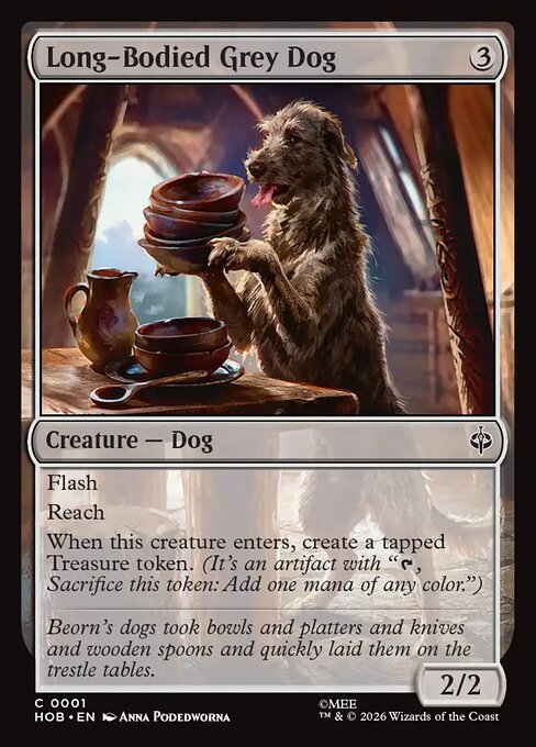 Long-Bodied Grey Dog - The Hobbit (HOB) #1 [Foil] [Foil]