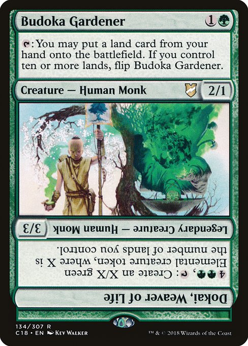 Budoka Gardener // Dokai, Weaver of Life - Commander 2018 (C18) #134 [Foil] [Foil]