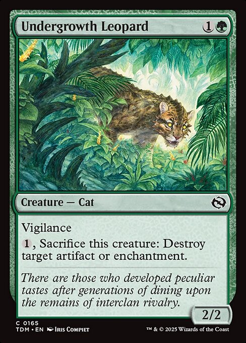 Undergrowth Leopard - Tarkir: Dragonstorm () #165 [Foil] [Foil]