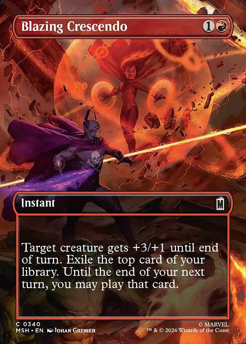 Blazing Crescendo - Marvel Super Heroes () #340 [Foil] [Foil]