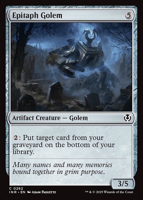 Epitaph Golem - Innistrad Remastered (inr) #262 [Foil] [Foil]