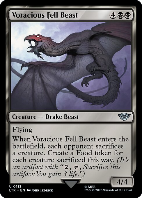 Voracious Fell Beast - The Lord of the Rings: Tales of Middle-earth (ltr) #113 [Foil] [Foil]