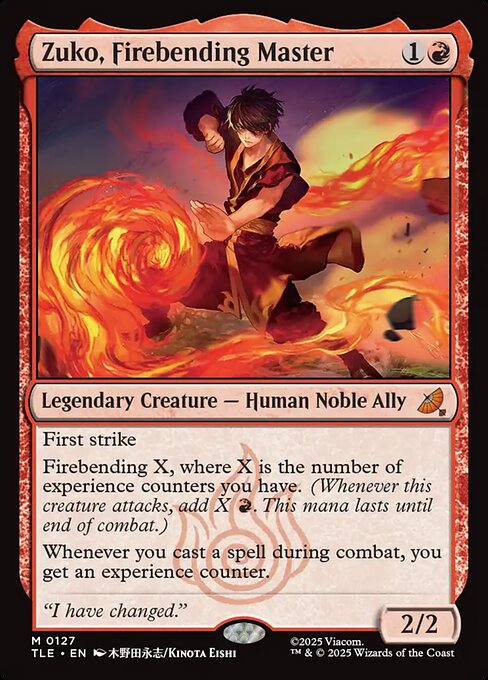 Zuko, Firebending Master - Avatar: The Last Airbender Eternal () #127 [Foil] [Foil]