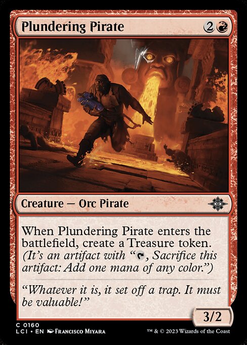 Plundering Pirate - The Lost Caverns of Ixalan (lci) #160 [Foil] [Foil]
