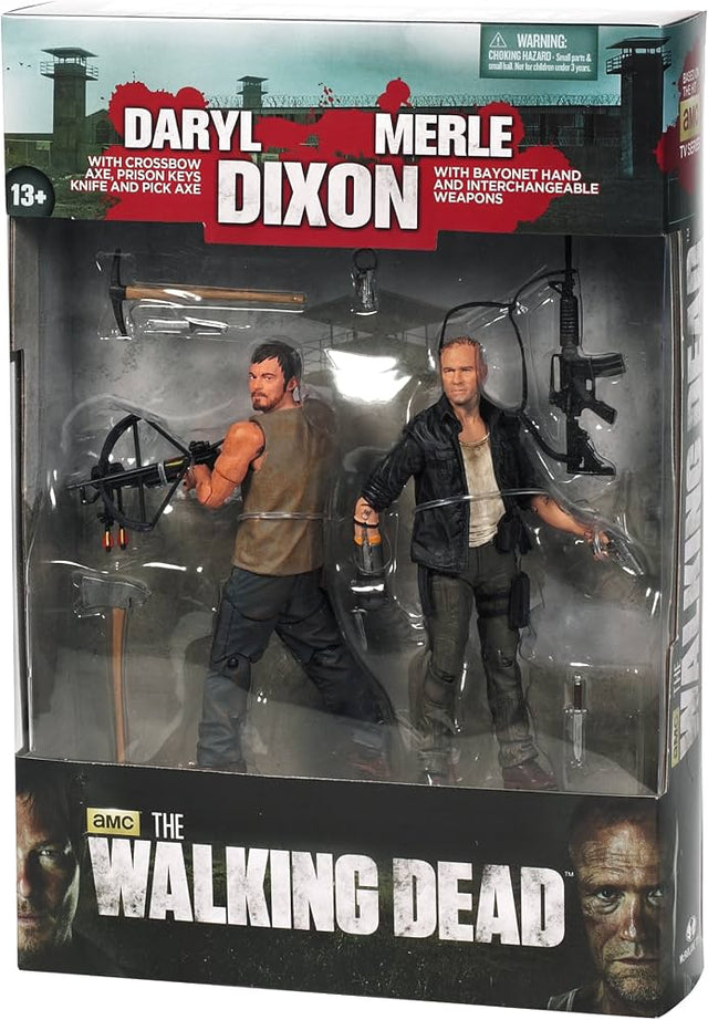 McFarlane Toys The Walking Dead TV Series 4 Dixon Brother Action Figure Playset, 2-Pack