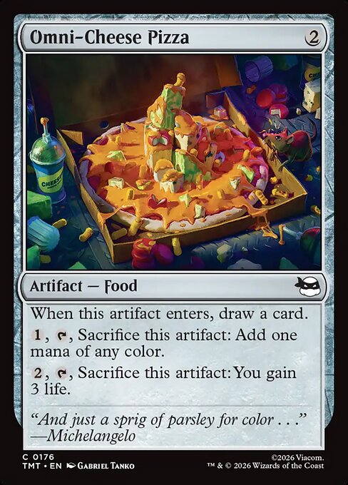 Omni-Cheese Pizza - Teenage Mutant Ninja Turtles () #176 [Foil] [Foil]