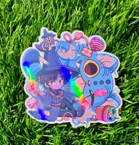 Mothers Of Orion - Demon Boy And Cat Sticker