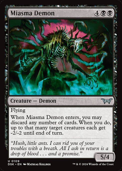 Miasma Demon - Duskmourn: House of Horror (dsk) #109 [Foil] [Foil]