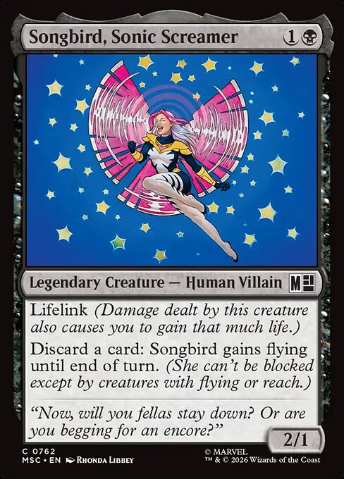 Songbird, Sonic Screamer - Marvel Super Heroes Commander () #762