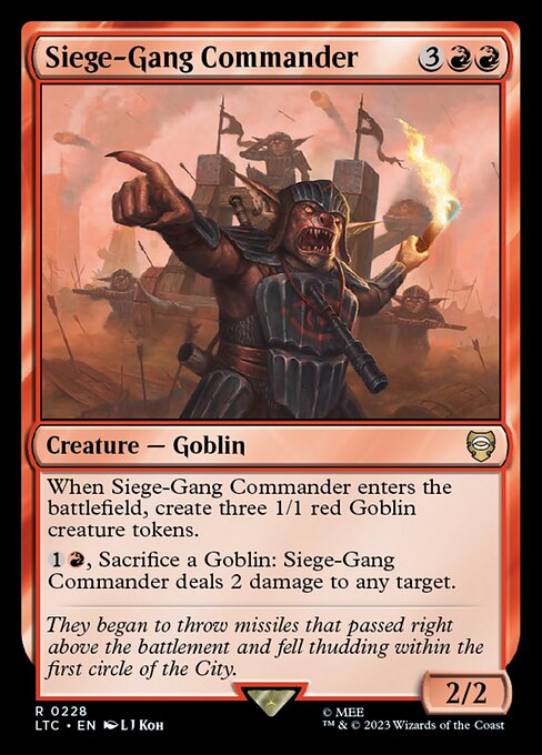 Siege-Gang Commander - Tales of Middle-earth Commander (ltc) #228