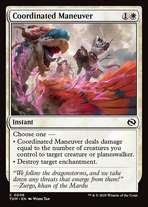 Coordinated Maneuver - Tarkir: Dragonstorm () #6 [Foil] [Foil]