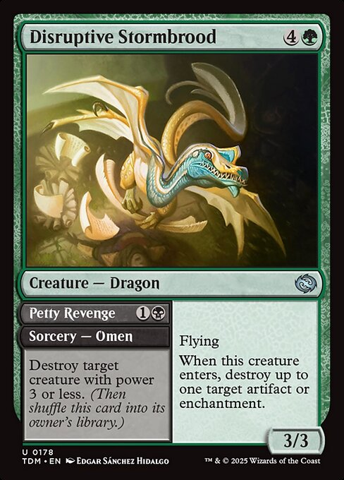 Disruptive Stormbrood // Petty Revenge - Tarkir: Dragonstorm () #178