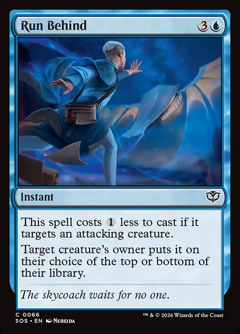 Run Behind - Secrets of Strixhaven () #66 [Foil] [Foil]
