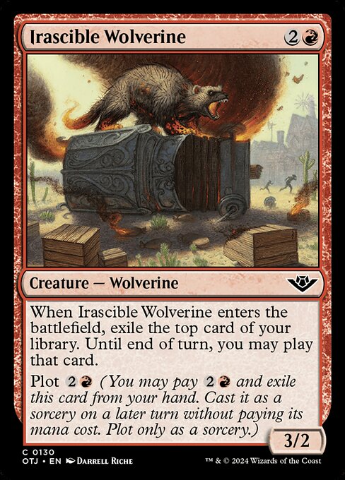 Irascible Wolverine - Outlaws of Thunder Junction () #130