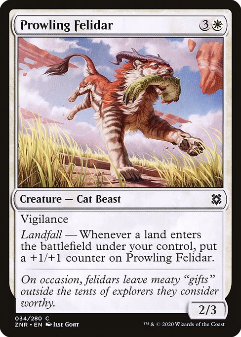 Prowling Felidar - Zendikar Rising (ZNR) #34