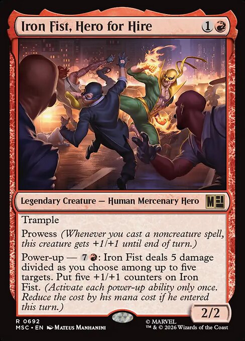 Iron Fist, Hero for Hire - Marvel Super Heroes Commander () #692 [Foil] [Foil]