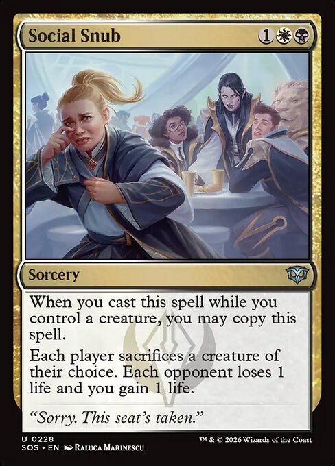 Social Snub - Secrets of Strixhaven () #228 [Foil] [Foil]