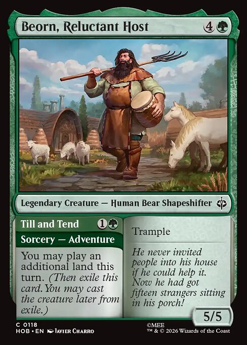 Beorn, Reluctant Host // Till and Tend - The Hobbit (HOB) #118 [Foil] [Foil]