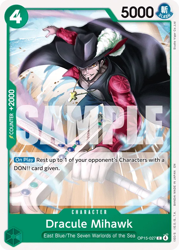 Dracule Mihawk - ADVENTURE ON KAMI'S ISLAND- [OP15-EB04] (OP15-027) #027