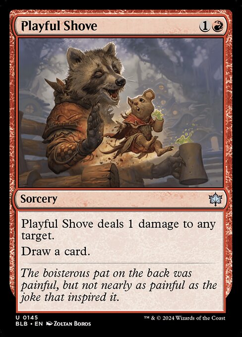 Playful Shove - Bloomburrow (BLB) #145 [Foil]