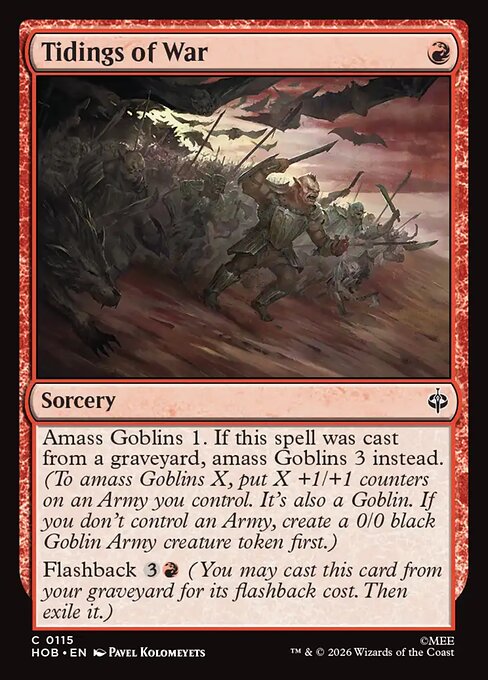 Tidings of War - The Hobbit (HOB) #115 [Foil] [Foil]
