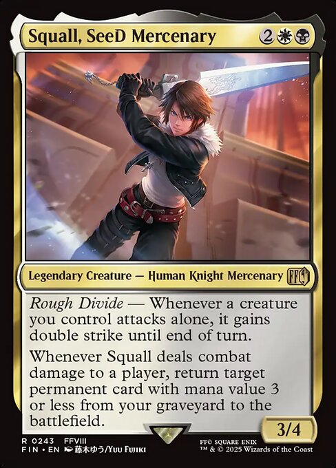 Squall, SeeD Mercenary - Final Fantasy (FIN) #243 [Foil] [Foil]