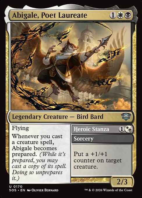 Abigale, Poet Laureate // Heroic Stanza - Secrets of Strixhaven () #170 [Foil] [Foil]