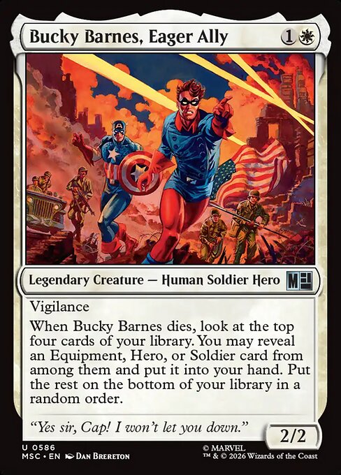 Bucky Barnes, Eager Ally - Marvel Super Heroes Commander () #586 [Foil] [Foil]
