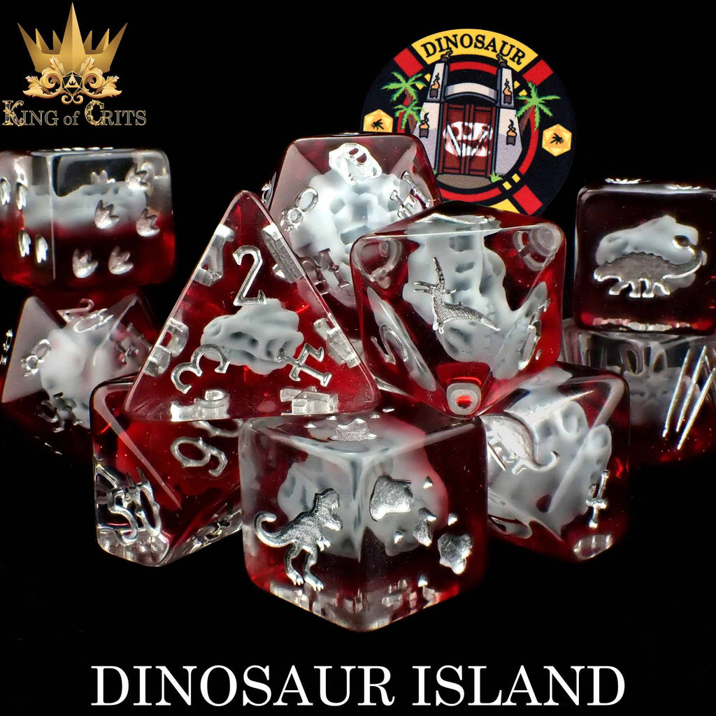 DNDDICEWHOLESALE.COM - Dinosaur Island - 11 Dice Set