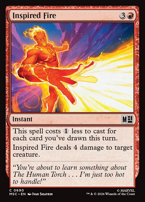 Inspired Fire - Marvel Super Heroes Commander () #690 [Foil] [Foil]