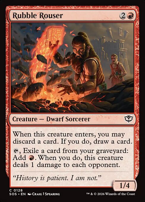 Rubble Rouser - Secrets of Strixhaven () #128 [Foil] [Foil]