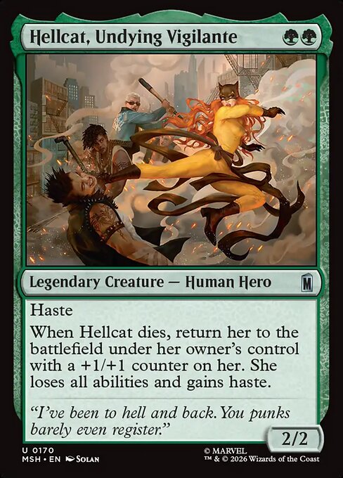 Hellcat, Undying Vigilante - Marvel Super Heroes () #170 [Foil] [Foil]