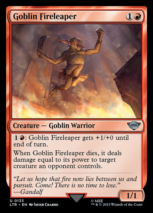 Goblin Fireleaper - The Lord of the Rings: Tales of Middle-earth (ltr) #133 [Foil] [Foil]
