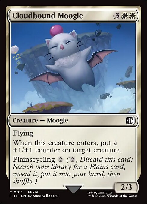 Cloudbound Moogle - Final Fantasy (FIN) #11 [Foil] [Foil]