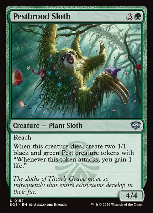 Pestbrood Sloth - Secrets of Strixhaven () #157 [Foil] [Foil]