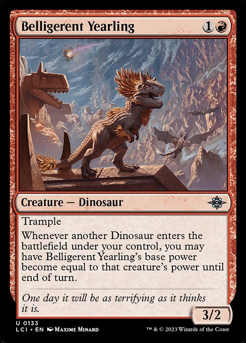 Belligerent Yearling - The Lost Caverns of Ixalan (lci) #133 [Foil] [Foil]