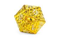 FanRoll by Metallic Dice Games - D&D Officially Licensed Dragon Scale Metal Dice Set: Gold