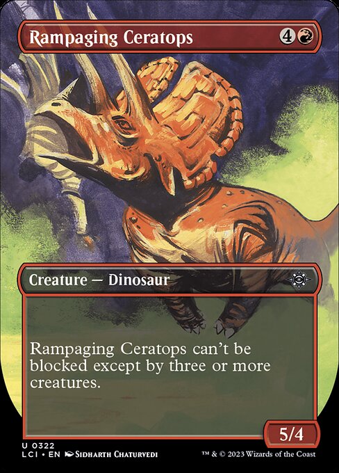 Rampaging Ceratops - The Lost Caverns of Ixalan (LCI) #322 [Foil] [Foil]