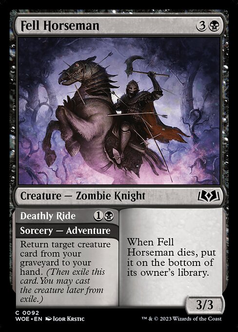 Fell Horseman // Deathly Ride - Wilds of Eldraine () #92