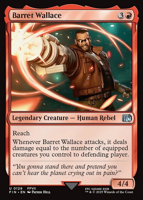 Barret Wallace - Final Fantasy (FIN) #129 [Foil] [Foil]