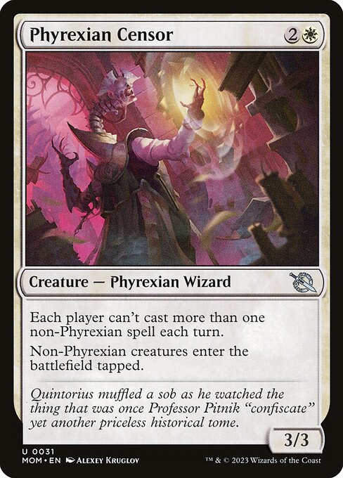 Phyrexian Censor - March of the Machine (MOM) #31 [Foil] [Foil]