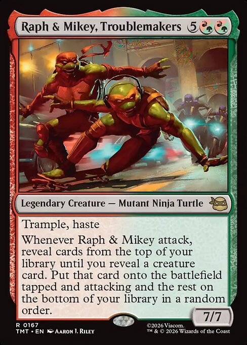 Raph & Mikey, Troublemakers - Teenage Mutant Ninja Turtles () #167 [Foil] [Foil]