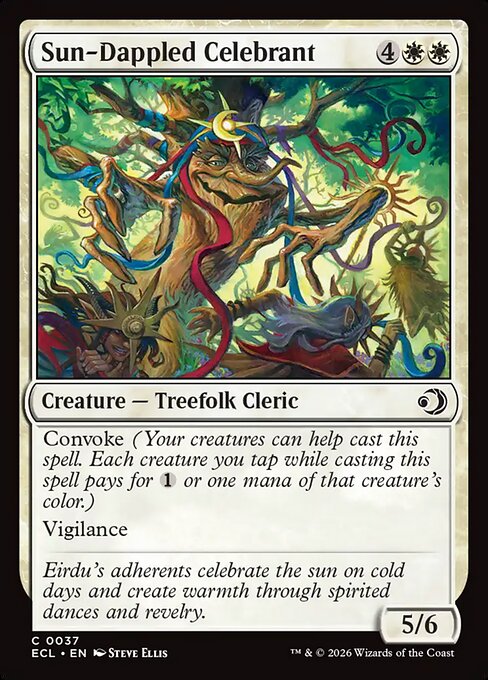 Sun-Dappled Celebrant - Lorwyn Eclipsed (ecl) #37 [Foil] [Foil]