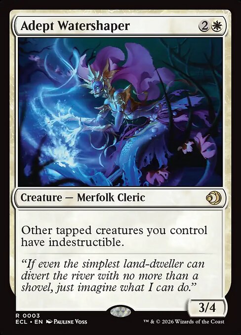 Adept Watershaper - Lorwyn Eclipsed (ecl) #3 [Foil] [Foil]