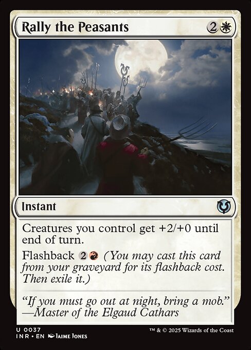 Rally the Peasants - Innistrad Remastered (inr) #37 [Foil] [Foil]